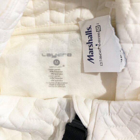 NWOT Layer 8 Sweatshirt Womens M Ivory ¼ Zip Mock Neck Quick Dry Fleece Pullover - Picture 6 of 9